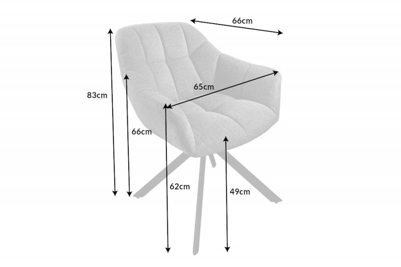 Stuhl Papillon dunkelgrau drehbar