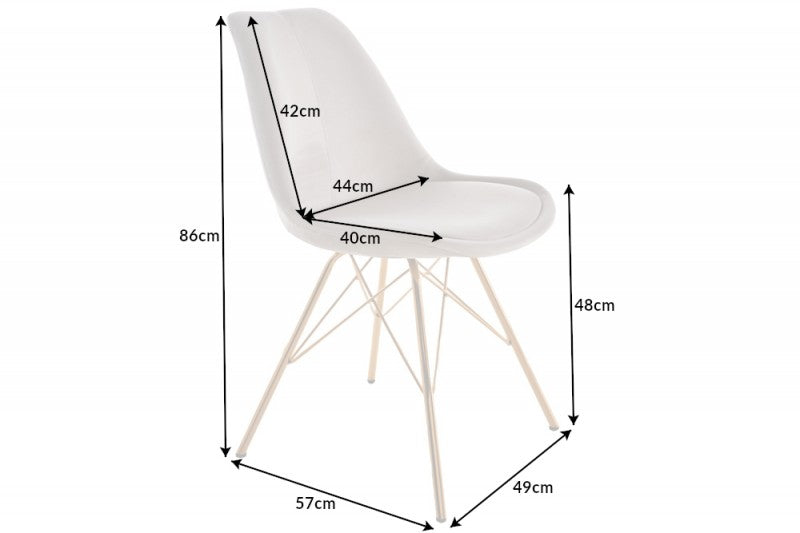 Stuhl Scandinavia champagner Samt gold