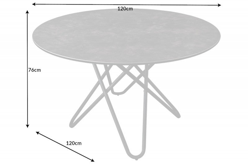 Esstisch Circular 120cm anthrazit Keramik