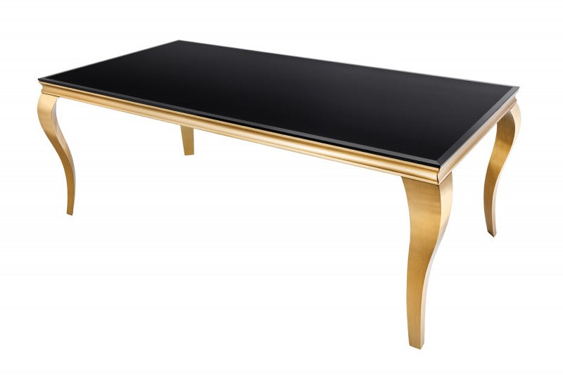 Esstisch Modern Barock 180cm schwarz gold Opal