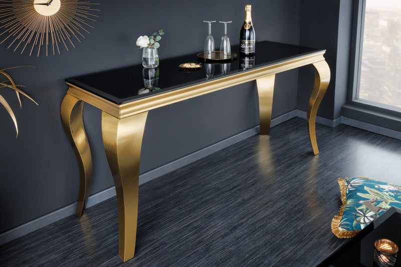 Konsole Modern Barock 140cm schwarz gold Opal/ 42314