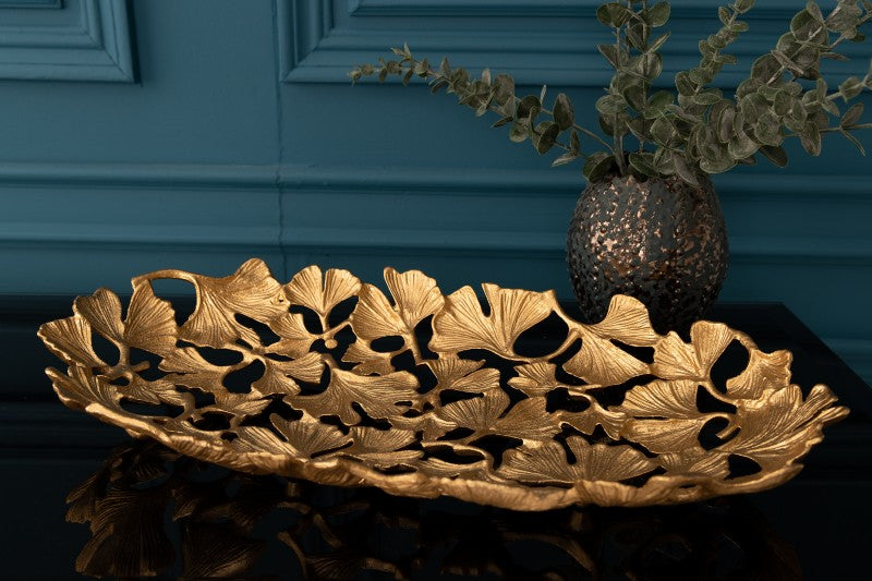 Schale Gingko leafs 40x26cm gold/ 41795