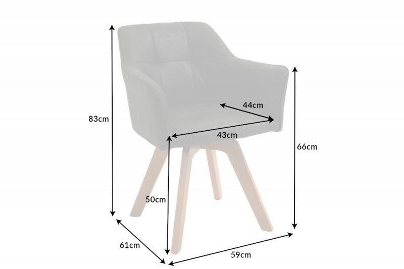 Stuhl Loft antik grau drehbar