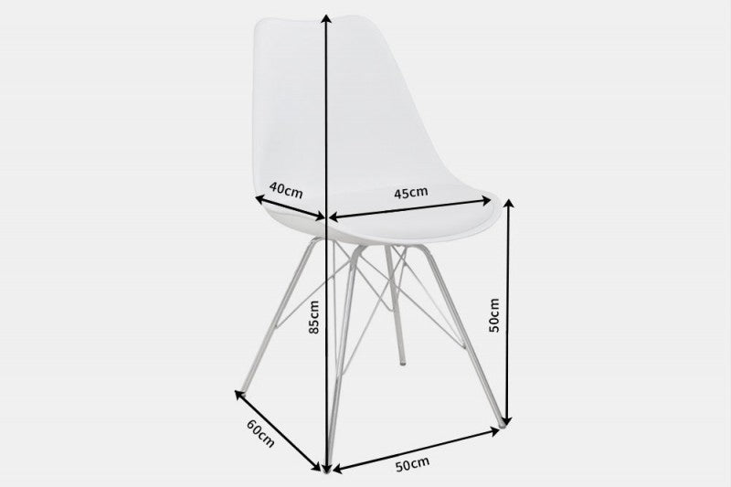 Stuhl Scandinavia Retro weiss