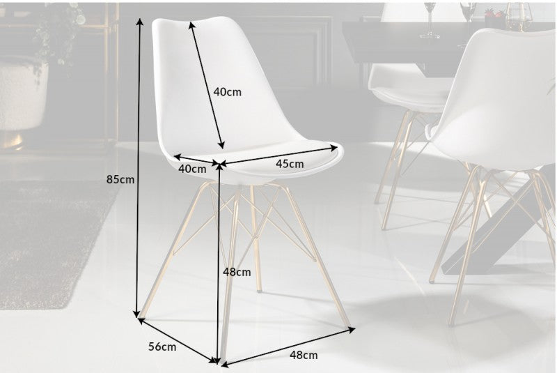 Stuhl Scandinavia Meisterstück weiß gold
