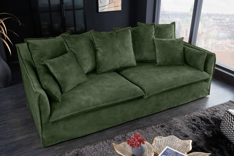 Sofa Heaven 200cm dunkelgrn Samt/ 40833