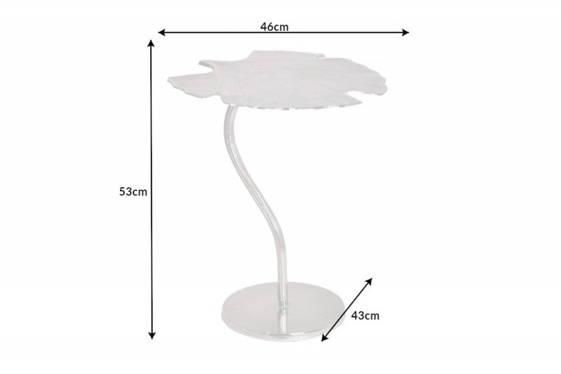 Beistelltisch Ginkgo leaf 53cm silber/ 41790