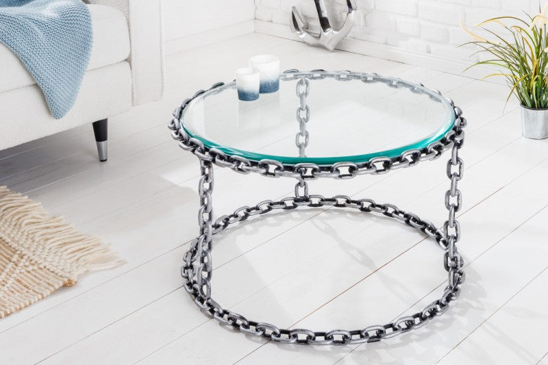 Couchtisch Chain 65cm Glasplatte/ 42235