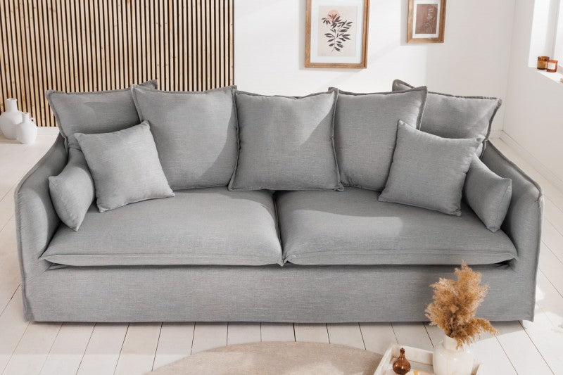 Sofa Heaven 200cm Leinen grau/ 38936