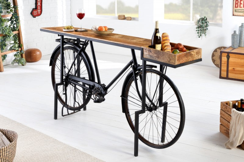 Konsole Bicycle 195cm Mangoholz schwarz/ 42103