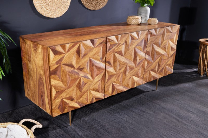 Sideboard Stone Finish 150cm Sheesham/ 43449