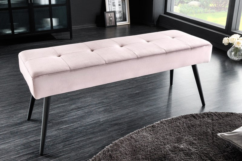 Sitzbank Boutique 100cm rosa Samt/ 43322