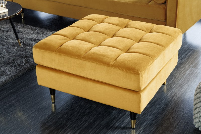 Hocker Cozy Velvet 80cm senfgelb Samt/ 41302