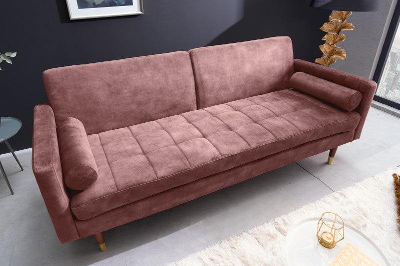 Schlafsofa Couture 195cm altrosa Microvelour/ 42495