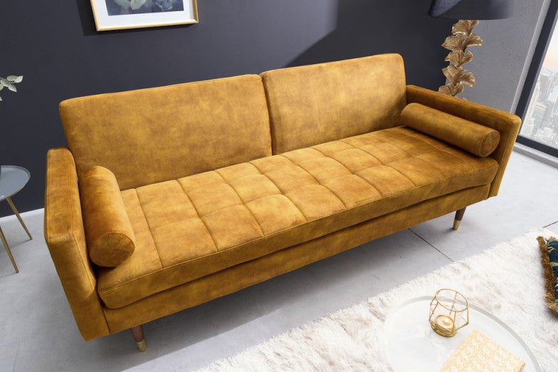 Schlafsofa Couture 195cm senfgelb Microvelour/ 42490