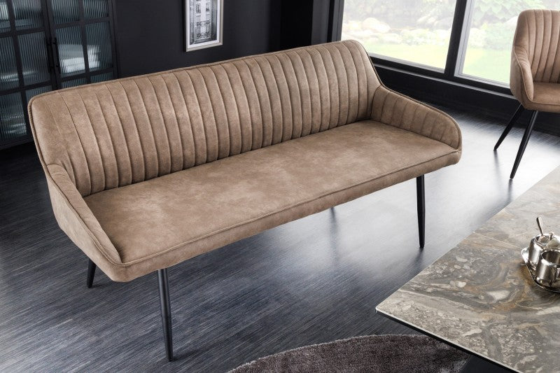 Sitzbank Turin 160cm taupe Microfaser/ 43693