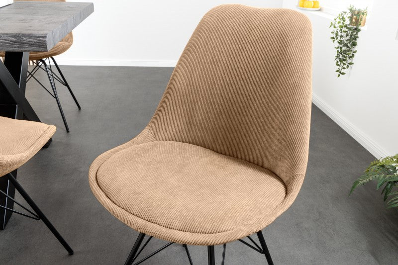 Stuhl Scandinavia Meisterstück braun Cord