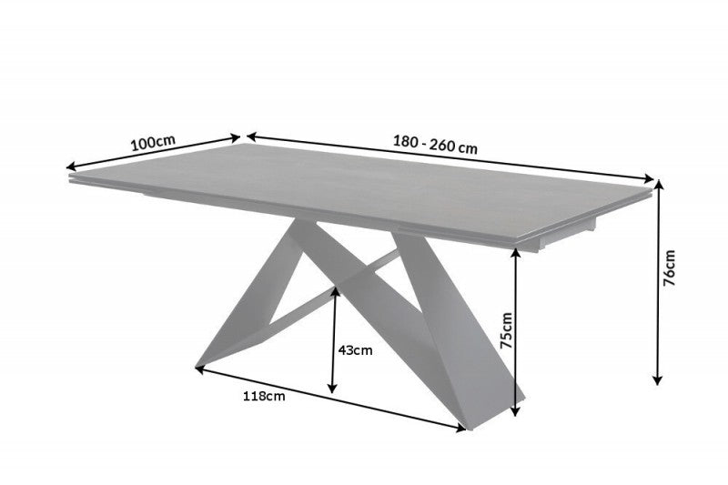 Esstisch Prometheus 180-260cm lava