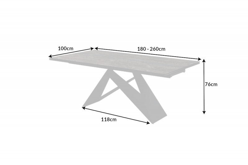 Esstisch Prometheus 180-260cm Rost