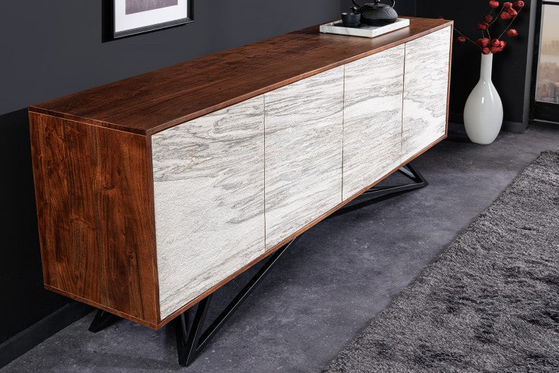 Sideboard Mountain Soul 175cm Naturstein weiss/ 43379