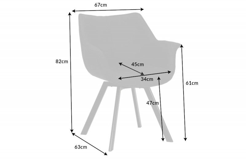 Stuhl The Dutch Retro antik grau drehbar