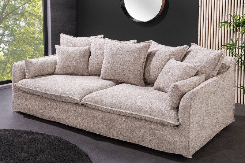 Sofa Heaven 200cm champagner beige Teddy/ 44185