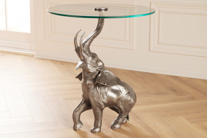 Beistelltisch Elephant 75cm antik silber/ 42990