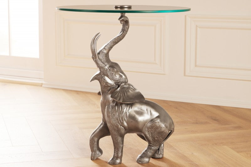 Beistelltisch Elephant 75cm antik silber/ 42990