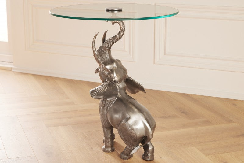 Beistelltisch Elephant 75cm antik silber/ 42990