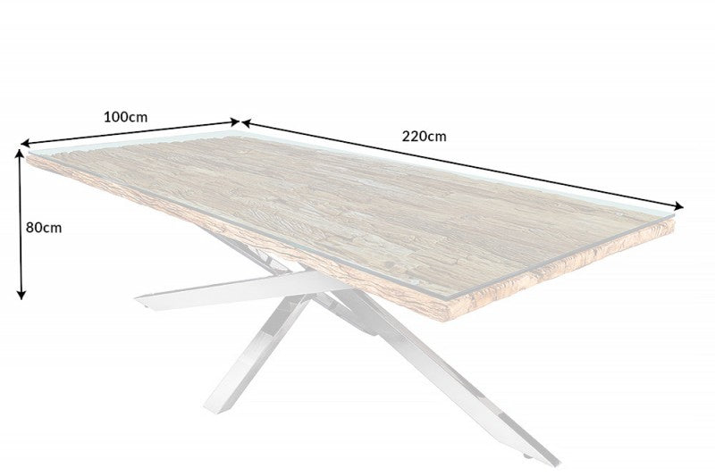 Esstisch Barracuda 220cm Teakholz 40mm