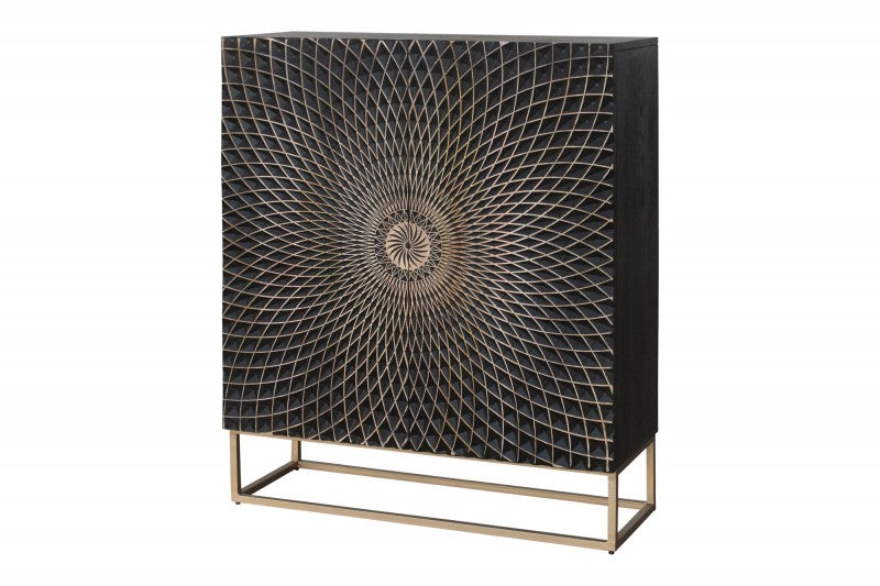 Highboard Illusion 120cm Mango schwarz/ 44321