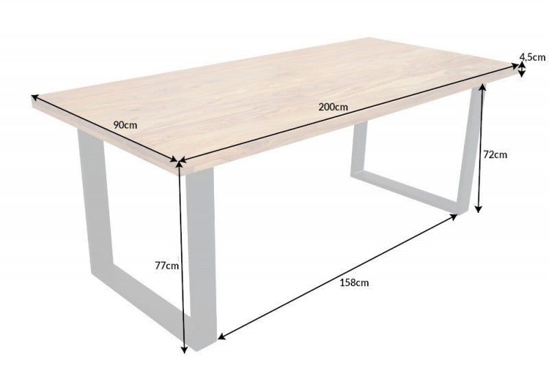 Esstisch Iron Craft 200cm Sheesham 45mm