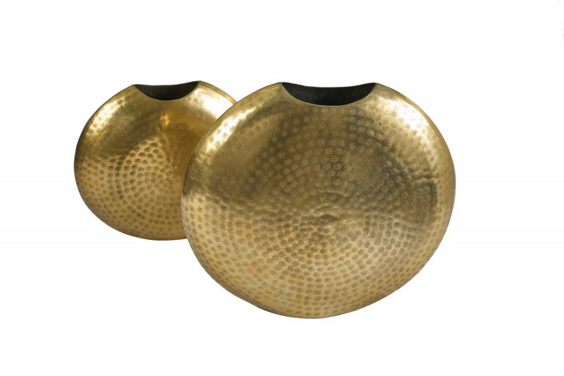 2er Set Vasen Oriental 40cm und 30cm gold/ 41543