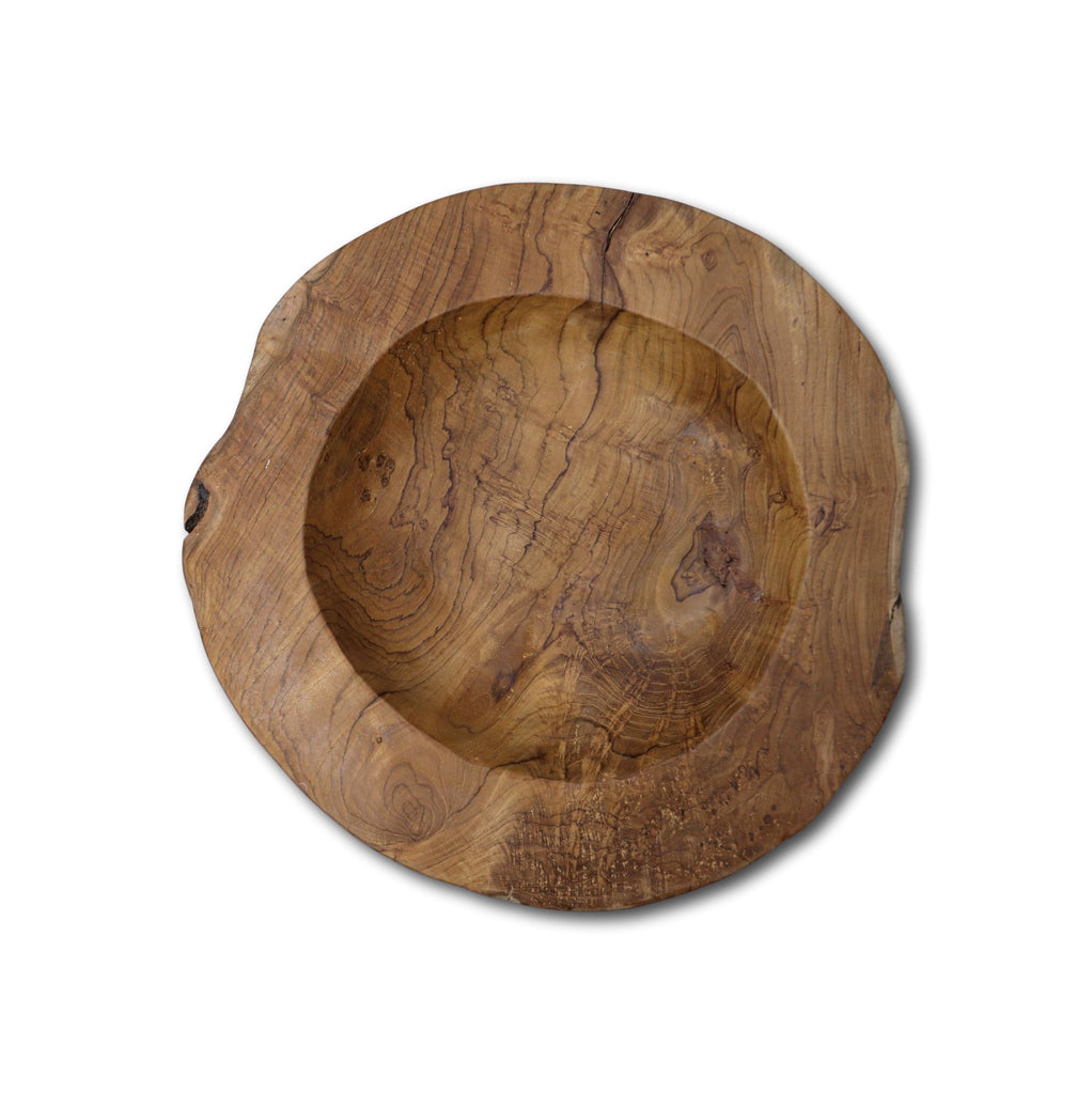 Obstschale groß - ø38-45 cm - unbehandelt - Teak