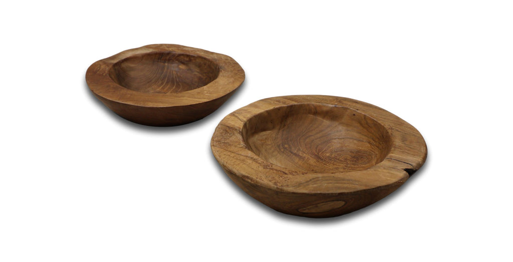 Obstschale klein - Set von 2 - ø20-27 - Blank - Teak