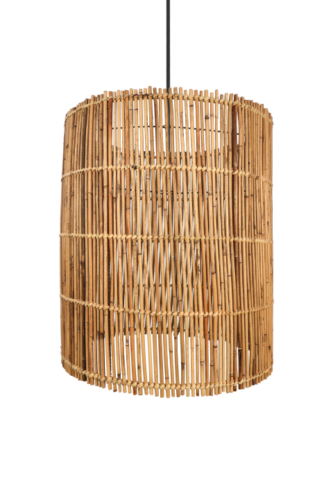 Hängelampe - ø50 cm - Rattan - Naturfarben