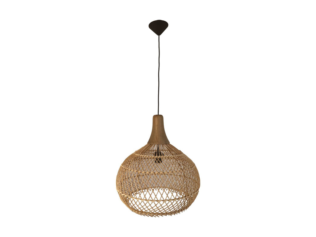 Hängelampe Rotan - 43x43x46 - Natur - Rotan/Teak