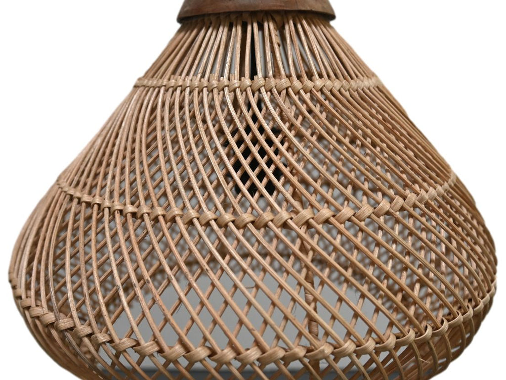 Hängelampe Rotan - 43x43x46 - Natur - Rotan/Teak