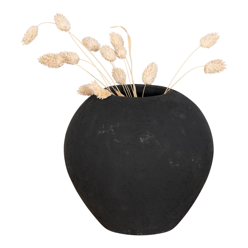 Horta Terrakotta Dekorationsvase - Blumenvase in Schwarz