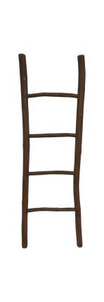 HSM Collection - Dekorative Leiter Pank - 50x6x150 - Braun - Teak