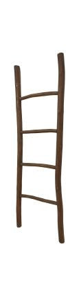 HSM Collection - Dekorative Leiter Pank - 50x6x150 - Braun - Teak