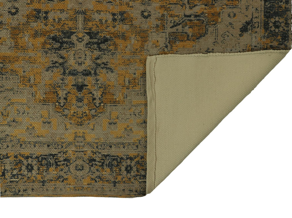 HSM Collection-Teppich Vintage klassisch -160x230-Gelb/Grau-Polyester