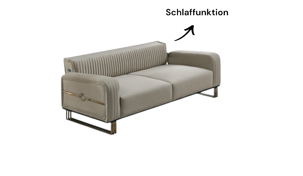 Tera Sofa Handarbeit Massivholz Hochwertiger Stoff