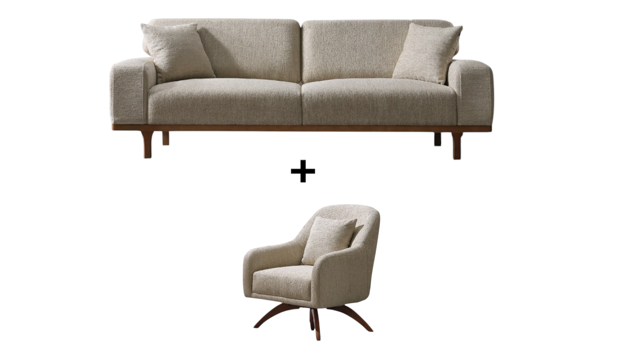 Vesta Sofa Handarbeit Massivholz Hochwertiger Stoff