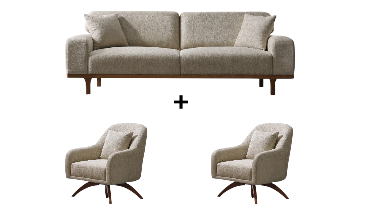 Vesta Sofa Handarbeit Massivholz Hochwertiger Stoff