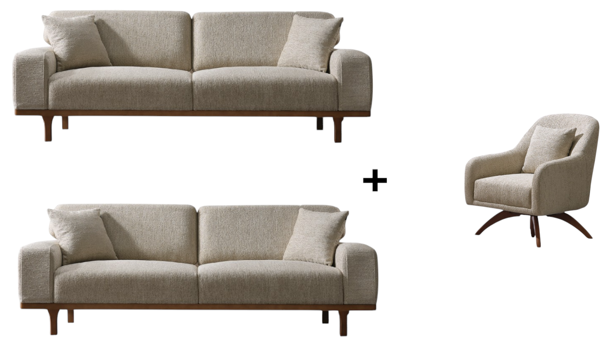 Vesta Sofa Handarbeit Massivholz Hochwertiger Stoff