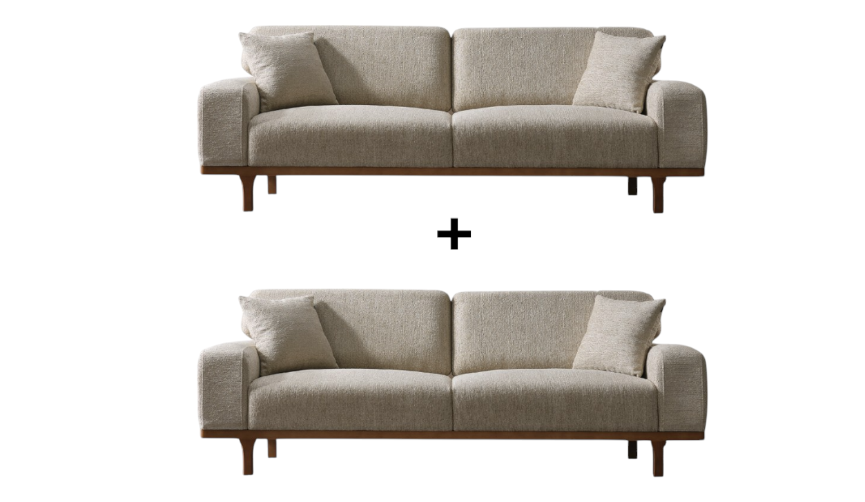 Vesta Sofa Handarbeit Massivholz Hochwertiger Stoff