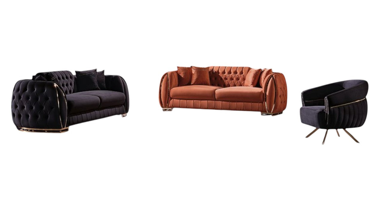 Luana Sofa Handarbeit Massivholz Hochwertiger Stoff