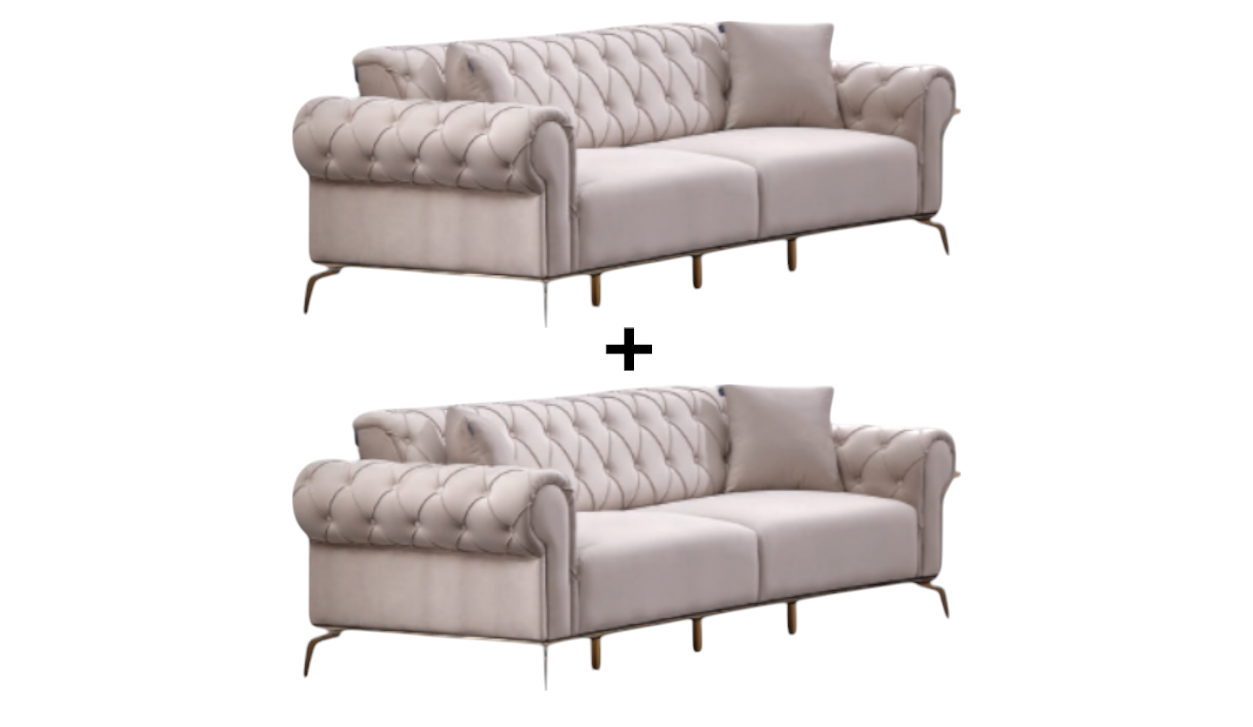 Marino Sofa Handarbeit Massivholz Hochwertiger Stoff