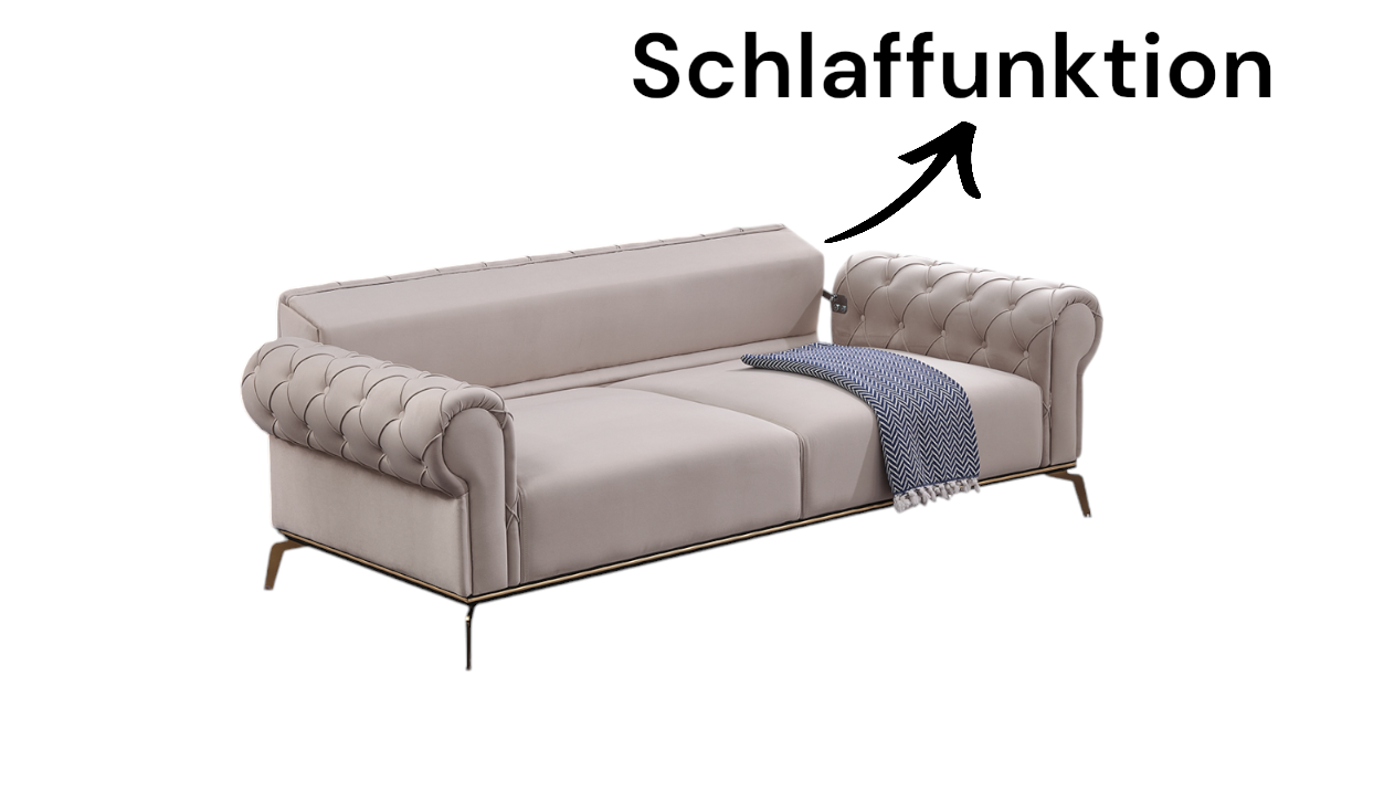 Marino Sofa Handarbeit Massivholz Hochwertiger Stoff